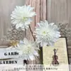 Ramo falso de simulación de color blanco terminado con flores de seda artificial para boda, fila de flores de plástico, arreglo de boda de alta calidad