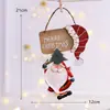 Etiqueta pingente de decoração de Natal transfronteiriça Acessórios para árvore de Natal Personalidade criativa Vermelho Ornatos para layout de cena de Natal