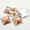 Resina Cuadrado Cosido a Mano Pedrería Fondo Plano Doble Agujero Hebilla Plana Piedras Cosidas a Mano Decoración de Ropa DIY Accesorios de Joyería con Pedrería