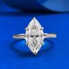 Nuevo anillo de diamantes de ojo de caballo de 7*14 mm de plata 925 de Mujing 2025, anillo de bodas con diseño de viento de Europa y Estados Unidos para mujer.