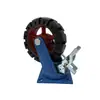 Em estoque atacado de fábrica roda de borracha de alta resistência roda universal roda industrial resistente ao desgaste com freio roda para carrinho