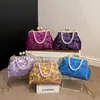 Nuevo Bolso Cheongsam Bordado Chino para Mujer Bolso de Mano con Cuentas Hanfu Moda Bolso Bandolera de Hombro Bolso de Noche Texturizado