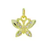 Accesorios para Joyería Microembebidos DIY Colgante Pequeño Accesorios de Circonita Accesorios de Joyería de Cobre Brazalete Recubierto de Oro Real de 18K Colgante