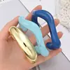 Accesorio transfronterizo de gran venta, producto nuevo: brazalete abierto de forma de ola irregular para mujer, conjunto de tres piezas personalizado y de moda de joyería para mujer
