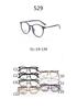 Montura de gafas con pegamento dorado TR90 brillante, estilo explosión, decoración sencilla y moderna, cara lisa, borde cruzado 529