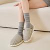Pantuflas de Algodón Rayadas para Pareja para Mujer en Invierno Calientes con Forro de Felpa Pantuflas de Lana Calientes Pantuflas de Felpa para Interior en Casa para Hombre