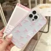 Adequado para Capa de Celular Apple 17, Acrílico Dois em Um Laço Rosa iPhone 18 Promax Capa Protetora Anti-Queda