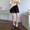 Shorts de Maternidade 2024 Verão Novo Roupa Externa Calças de Seda Gelada com Suporte para a Barriga Soltas Tamanho Grande Efeito Emagrecedor Calças Cargo Linha A Cintura Alta