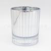 Hongyu Vaso para Velas de Fondo Plano 96110 Personalizado con Tapa Vaso de Vidrio para Aromaterapia, Rociado Externo y Enchapado Interno Vaso para Velas Portavelas de Vidrio
