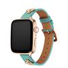 Nova Pulseira de Relógio de Couro Genuíno Abelhinha Adequada para Apple Applewatch Couro Bovino de Primeira Camada Dupla Face Pulseira de Relógio Inteligente Feminino