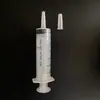 Seringa médica descartável, tubo de agulha de grande capacidade, seringa dispensadora acionada manualmente, dispositivo de lavagem