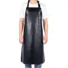 Delantal Impermeable Estilo Coreano Transfronterizo para Hombres y Mujeres Ropa de Trabajo Acuática Sin Bolsillos Delantal Largo de Cuero PU Fabricante Una Pieza Venta al por Mayor