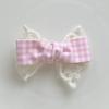Vintage Plaid Lace Bow Acessórios de Tecido DIY Headwear Material Artesanal Lolita Acessórios de Vestuário Sapato Flor