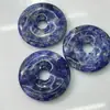 Hebilla de Seguridad Azul Patrón Azul Piedra Semipreciosa Piedra Natural 40mm Antiguo Antiguo Cuentas de Moneda