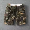 Shorts de Trabajo Color Verde Militar Japonés de Verano para Hombre Pantalones de Cinco Puntos Tendencia Yu Wenle Sueltos Rectos Casuales Ropa Exterior Pantalones de Longitud Media