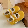 Sandálias Birkenstock infantis com acabamento em renda estilo coreano, sapatos de couro para meninas com solas macias, sapatos antiderrapantes para primavera e outono para meninas, adequados para sair