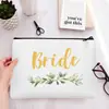 Regalo para Dama de Boda Bolsa de Maquillaje Novia Dama de Honor Dama de Honor Bolsa de Almacenamiento de Lona