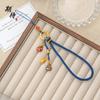 Colgante de la suerte estilo francés antiguo con accesorios de oro y arena de marea nacional, color esmaltado, estilo nacional, para llave de coche, teléfono móvil, bolso, joyería