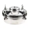 Acero inoxidable 304 con mirilla tapa de registro para observación de presión tapa de registro sanitaria mantenimiento superior de tanque