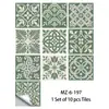 Azulejo Cerámico Autoadhesivo Decorativo Estilo Clásico Europeo Patrón de Voluta Simétrica Cubierta para Embellecer el Hogar Cubre Imperfecciones Pared Autoadhesivo Impermeable Antideslizante