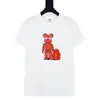 Camiseta de Manga Curta Supreme, Marca de Moda Americana de Peso Pesado, Estampa Clássica de Letras, Gola Redonda Boxy, Caimento Solto, Manga Meia-Manga para Homens e Mulheres