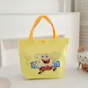 Nueva Bolsa de Lona Estilo Dibujo Animado Linda Gatito Bolso de Mano para Estudiante Versátil de Verano Ropa de Trabajo Bolsa de Gran Capacidad