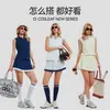 Camiseta de Tenis de Nuevo Estilo Transfronteriza para Mujer con Cuello y Sin Mangas Camisa Polo de Golf Traje Deportivo de Running para Exteriores de Secado Rápido