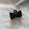 Presilha de cabelo versátil estilo francês com laço de bolinhas, presilha pequena para franja, acessório de cabelo, ornamento de cabelo 3D de orelha de elfo, presilha lateral feminina