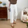 Jeans Blancos Rectos para Mujer en Verano Nuevos Talla Grande mm Gorditas Figura de Pera Cintura Alta Sueltos Efecto Adelgazante Pantalones de Pierna Ancha