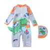 Roupa de Banho Infantil para Meninos, Conjunto de Duas Peças com Calça Longa, Calça de Cinco Pontos, Roupa de Banho com Proteção Solar de Manga Longa, Surf, Roupa de Banho para Crianças Maiores, Estilo Marinho