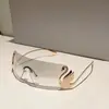 Nuevas Gafas de Sol de Moda de Alta Gama para Hombres, Estilo Sencillo, Artefacto para Fotos en la Playa, Gafas de Sol con Patas de Cisne Dorado para Mujeres