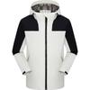 Chaqueta gruesa y fina con logotipo impreso personalizado para construcción de grupos al aire libre, a prueba de viento y frío, cálida, tres en uno, chaqueta de trabajo para hombres y mujeres