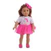 18 polegadas americana menina boneca acessórios manga curta roupas 43cm verão boneca tule saia boneca vestido vestido