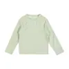 Ropa para niños Nuomi Wanzi para niñas, camiseta básica de corte tridimensional, top de camiseta de manga larga transpirable y amigable con la piel para otoño, para usar en capas