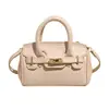 Bolsa de Mão de Couro Granulado de Alta Qualidade em Cores Dopamina, Quente para Primavera e Verão, Bolsa Transversal Elegante e Versátil Estilo Commuter para Mulheres