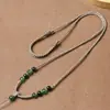 Cordón Colgante Tejido Original Hecho a Mano de Cinabrio, Correa para Cuello con Colgante de Jade, Collar con Colgante de Jade y Cordón Fino de Hebilla de Seguridad Duradera
