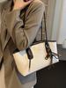 Bolsa de Trabalho Feminina 2024 Nova Outono e Inverno Moda Vintage Bolsa de Ombro Texturizada Casual Versátil Bolsa Tote
