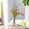 Simples Criativo Piso Grande Vaso Transparente De Vidro Pendurado Relógio Mesa De Arranjo De Flores Ornamentos Decorativos