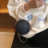Bolso Esférico de Diseño Personalizado 2024 Moda Europea y Americana Bolso Redondo Pequeño Portátil Cadena de Diamantes Bolso de Hombro para la Cena Bolso de Mujer