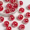 Ding Yi Alice Luna Fría Chapado en Rodio Rosella Rosa Perlas de Resina con Agujero Pasante Pulsera DIY Accesorios para Cadena de Teléfono