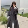 Estilo Nuevo Invierno 2025 Reductor de Edad, Versátil, Cómodo y Amigable con la Piel Moda Casual, Cortavientos Largo de Color Contrastante para Mejorar la Calidad