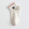 Calcetines de Encaje de Hilo con Lunares para Mujer Primavera y Verano Calcetines Cortos Finos Calcetines de Algodón de Tubo Corto Ins de Moda Lindo Dibujo Animado Calcetines Bajos de Barco