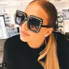 Gafas de sol de cielo estrellado completo montura grande chapada en diamante gafas de sol cuadradas estilo callejero de moda gafas de sol de personalidad transfronterizas para mujer sensación de alta gama