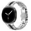 Correa de Acero para Samsung Watch8/Classic/9 44/46 Smartwatch Hebilla de Mariposa de Cinco Eslabones