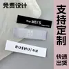 Etiquetas tejidas para ropa, etiquetas dobladas, etiquetas tejidas de satén para ropa, etiquetas de cuello, etiquetas colgantes, etiquetas de tela impresas a color, pedidos personalizados en lotes pequeños