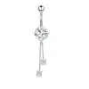 Piercing de Umbigo Perfurado Transfronteiriço com Zircônia Dourada Microincrustada Anel de Umbigo Corrente Roxa da Moda Piercing Corporal Joia