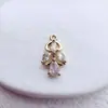 Zirconita Microincrustada Vidrio de Tierras Raras Conservación del Color Accesorios de Cobre Gota de Agua Colgante Exquisito Materiales para Pendientes y Collares Hechos a Mano