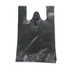 Sacolas colete de PEAD pretas para o mercado africano, sacolas de compras de supermercado, atacado de fabricante, logotipo impresso personalizado