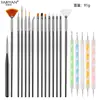 Set de pinceles para nail art transfronterizo, bolígrafo para fototerapia pintado, punta doble para taladro, bolígrafo para línea fina, combinación de bolígrafos para herramientas de nail art en stock