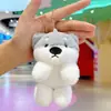 Lindo Bufanda Azul Marino Pato Peluche Colgante Llavero Decoración para Bolso de Pareja Muñeca Juguete Pequeño Juguete de Peluche